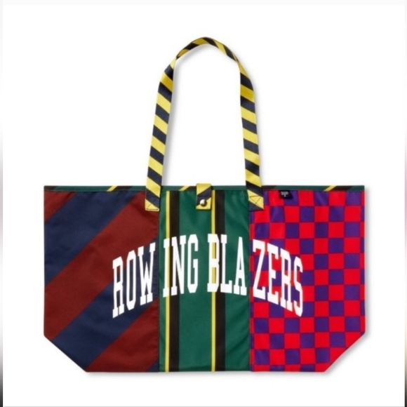 SALE + FREE DECALS Rugby Stripe Tote Bag Rowing Blazers x Target BRAND NEW! - Picture 2 of 7